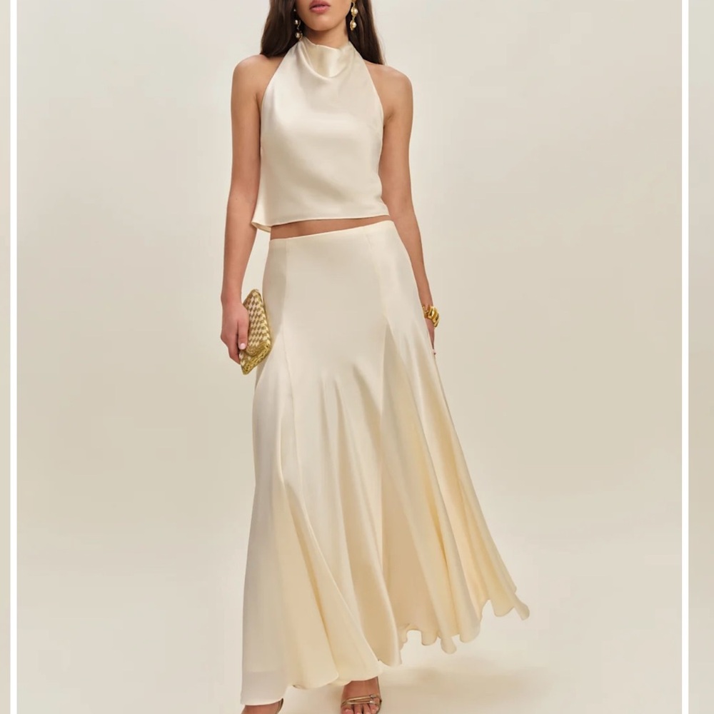 NWT Reformation Sera Silk Two Piece - Picture 4 of 11